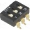 Intrerupator DIP, 2 pozitii, montare SMT, 3 sectiuni, OMRON OCB - A6S-3101-H