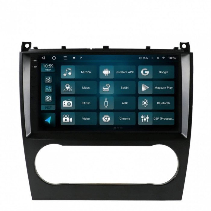 Navigatie 2K Mercedes Benz G-Class W463 (2009-2012) 4GB RAM Android 13 Octacore Slot Sim 4G DSP GPS Wi-FI Carplay Android Auto USB Bluetooth Waze Touc