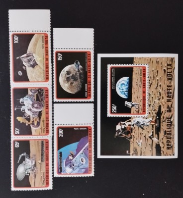 Volta Superioara - Cosmos,Apollo 11-5 Valori + 1 Colita-Neobliterate-. BK 14 foto