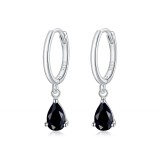 Cercei din argint model Lacrima - Black-cod ARG81D, Argintboutique