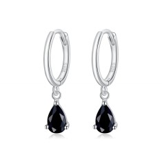 Cercei din argint model Lacrima - Black-cod ARG81D