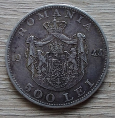 Moneda argint 500 lei 1944 foto