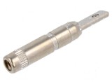 Conector banană 2mm soclu 10A 30VAC 60VDC alamă