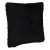 Perna Decorativa Neagra 60x60 cm, Imitatie Blana Reliefata, Poliester, Moale &amp; Eleganta, Canapea/Living