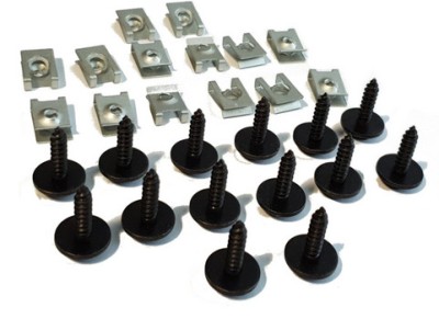 Set fixare scut motor BMW seria 3 (E36) 12.1990-03.2000, X1 (E84) 09.2009-08.2015, X3 (E83) 06.2003-11.2010; set 28 buc, fixare scut sub motor, 07119 foto