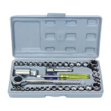 Cumpara ieftin Set de chei cu clichet de 40 buc, Tebnaild, Argintiu