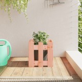 Jardinieră grădină design gard, 30x30x30 cm, lemn masiv douglas