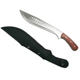 Cumpara ieftin Maceta Vanatoare Drumetii Age of Safari 47cm, Otel, Argintiu, Ideallstore, Lama 24cm, Teaca Inclusa