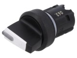 Comutator rotativ 22mm negru proeminent Poz. 3