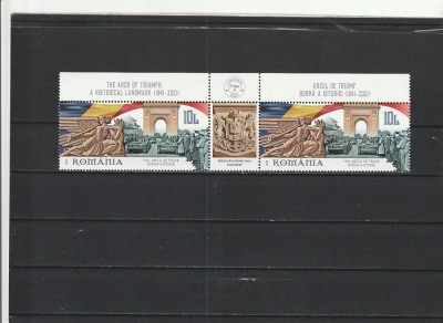 ROMANIA 2021 LP 2348 ARCUL DE TRIUMF STRAIF DIN COALA DE POSTA MNH NESTAMPILAT foto