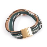 Bratara in nuante de verde cu inchidere magnetica