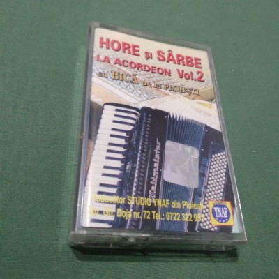 CASETA AUDIO PETRECERE HORE SI SARBE LA ACORDEON VOL 2 RARA!!ORIGINALA foto