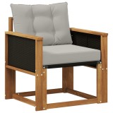 vidaXL Canapea Medie pentru Exterior Lemn Solid de Acacia natural 3438859