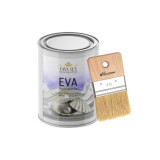 Set, Vopsea Decorativa Eva Madreperla Portocaliu, 1L si Pensula 70 mm, Oem