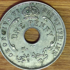 Africa de Vest Britanica - moneda istorica superba - 1 penny 1947 KN - XF+