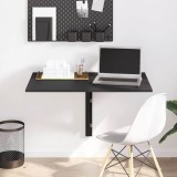 Cumpara ieftin Masă de perete pliantă, negru, 100x60x56 cm, lemn compozit