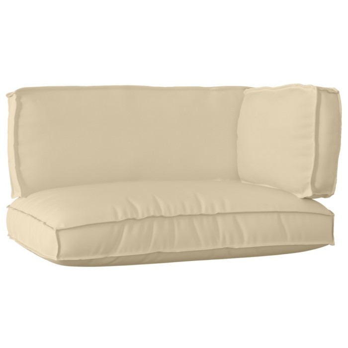 vidaXL Set de perne pentru palet 3 pcs Bej 120 x 80 x 12 cm 3329092