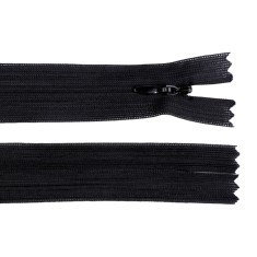Fermoar ascuns nedetasabil Crisalida, lungime 50 cm Negru