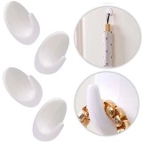 Set 3 cuiere autoadezive din plastic, pentru baie si bucatarie, 5 cm