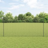 VidaXL &Icirc;mprejmuire din s&acirc;rmă sudată cu 10 posturi U Gri 1.5x10 m Oțel