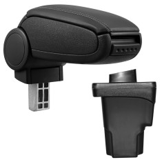 [pro.tec] Marca specifica pentru cotiera auto Seat Leon III (5F) - cotiera auto - cu compartiment pentru depozitare - imitatie piele - negru HausGarde foto