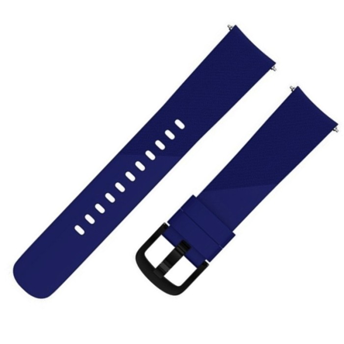 Curea silicon, compatibila Samsung Galaxy Watch Active 2, telescoape QR, Dark Blue