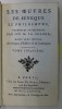 LES OEUVRES DE SENEQUE LE PHILOSOPHE , TOME CINQUIEME , 1778