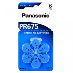 Baterii pentru proteze auditive Panasonic PR675 Zinc-Aer 6 Baterii / set foto