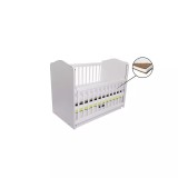 Cumpara ieftin Patut Eurogloria Como Balansoar culisant - Alb cu Verde + Saltea Cocos 10 cm