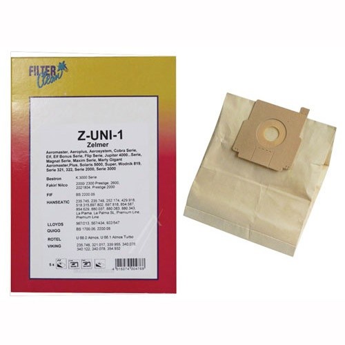 Z100 SAC ASPIRATOR HARTIE 5BUC. + 2 FILTRE ZUNI1 pentru aspirator rowenta FILTERCLEAN