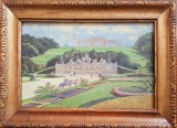 Cumpara ieftin Viena-Parcul Palatului Sch&ouml;nbrunn, acuarelă veche, nesemnată, Peisaje, Acuarela, Realism