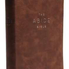 NKJV, Abide Bible, Leathersoft, Brown, Red Letter Edition, Comfort Print: Holy Bible, New King James Version