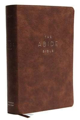 NKJV, Abide Bible, Leathersoft, Brown, Red Letter Edition, Comfort Print: Holy Bible, New King James Version foto