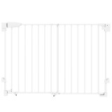 PawHut Barieră de Siguranță pentru C&acirc;ini 74,5-111,5 cm Ușă pentru C&acirc;ini pentru Scări cu Ancora &Icirc;nchidere Automată Alb | Aosom Romania