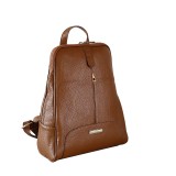 Rucsac dama din piele naturala, tabac, R132A, Camel