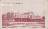 CP185 R&acirc;mnicu Sărat, Gara, carte poștală