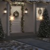 VidaXL Lumini de Crăciun cu v&acirc;rfuri LED-uri 3 buc. alb 57 cm pliabil 3190445