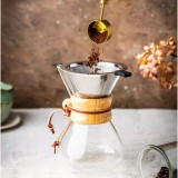 Recipient pentru cafea din sticla, 10 filtre, capacitate 400 ml, KingHoff