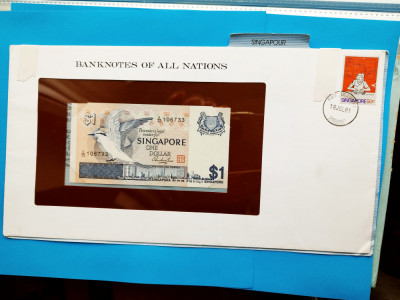 1 Dollar 1976-1980-Singapore-in pliant de prezentare foto