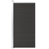 vidaXL Panou de gard, negru, 95x186 cm, WPC