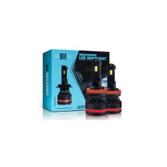 Set 2 LED-uri Auto H1 AutoREY&reg; Premium, 55w/bec , 20000 Lumeni, 6500K, AUTO, 12-24 Volti, CSP, Canbus, fara eroare de bec ars, Miez Cupru, Radiator Al