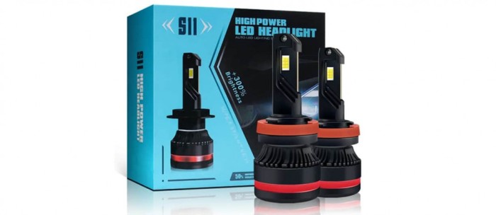 Set 2 LED-uri Auto H1 AutoREY&reg; Premium, 55w/bec , 20000 Lumeni, 6500K, AUTO, 12-24 Volti, CSP, Canbus, fara eroare de bec ars, Miez Cupru, Radiator Al