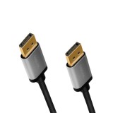CABLU video LOGILINK, DisplayPort (T) la DisplayPort (T) 1.2, 3m, conectori auriti, rezolutie maxima 4K (3840 x 2160) la 60 Hz, aluminiu, triplu ecran