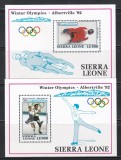 Sierra Leone 1992 - Jocurile Olimpice - Albertville, 2 Colite, Cota 16 EURO, MNH