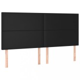 Cumpara ieftin Tablii de pat, 4 buc, negru, 80x5x78/88 cm, piele ecologica