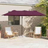vidaXL Parasol cu braț cantilever pentru grădină Roșu bordo 42003381