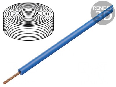 Cablu Electric Litat 0,25mm2 PVC Albastru 10m foto