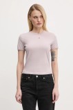 Diesel tricou din bumbac T-UNCUTIE-LONG-D T-SHIRT femei, culoarea roz, A14962.0GRAI