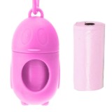 Set 2 role x 15 saci menajeri pentru fecale si dispenser cu agatatoare, pentru caini si pisici, Roz, Ropet