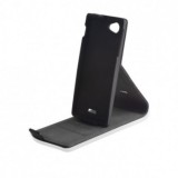 HUSA PIELE STAND SONY XPERIA Z1 COMPACT SLIM FLIP NEGRU